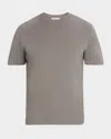 Frame Mens Crewneck Brand-embroidered Regular-fit Cotton-jersey T-shirt Storm Grey In Gray