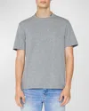 Frame Men's Duo Fold Short Sleeve Tee In Heather Grey
