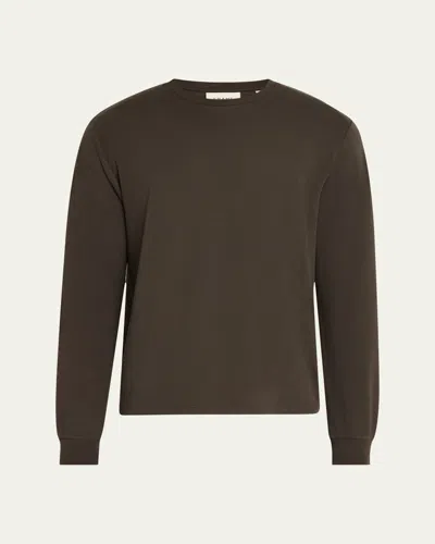 Frame Men's Duofold Crew T-shirt In Dark Taupe