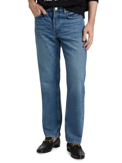 Frame Men's Faded Straight Jeans In Blue