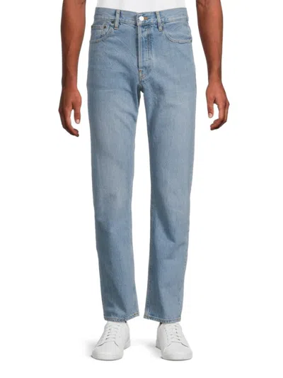 Frame Men's Faded Straight Jeans In Blue