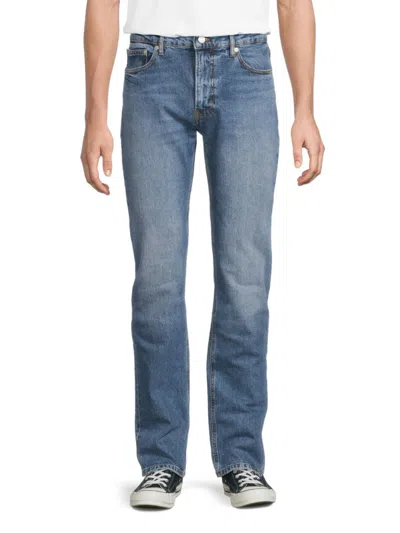 Frame Men's Faded Wash Straight Jeans In Blue