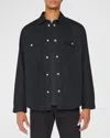 Frame Collared Denim Shirt In Noir