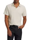 Frame Men's Jacquard Cotton Polo Shirt In Brown
