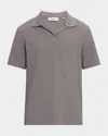 Frame Men's Jacquard Polo Shirt In Gray