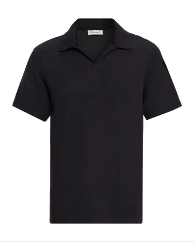 Frame Men's Jacquard Polo Shirt In Black