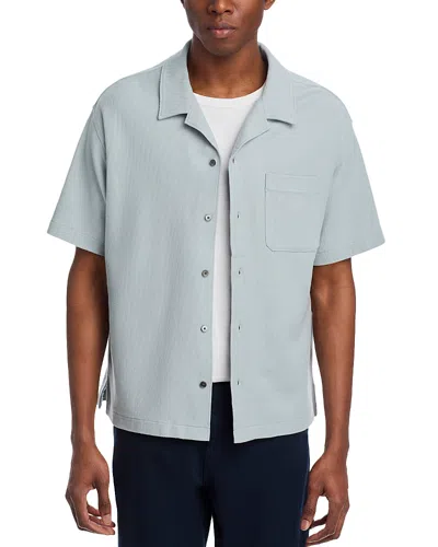 Frame Men's Jacquard Short Sleeve Camp Shirt In Blue
