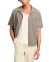Frame Relaxed Jacquard Camp Shirt In Dark Sage