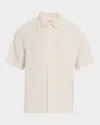 Frame Men's Jacquard Striped Camp Shirt In Metallic