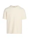 Frame Double Fold Cotton Crew Neck T-shirt In Off White