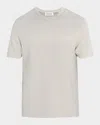 Frame Cotton Jacquard-stripe T-shirt In Gray