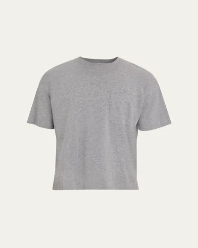 Frame Men's Jersey Relaxed-fit Crewneck Pocket T-shirt In Gray