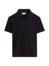 Frame Men's Johnny Collar Polo Shirt In Black