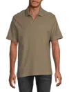 Frame Men's Johnny Collar Polo Shirt In Brown