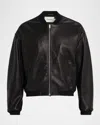 Frame Leather Bomber In Black