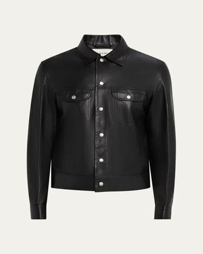 Frame Men's Leather Trucker Jacket