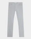 Frame L'homme Slim Brushed Twill Pants In Gray Blue