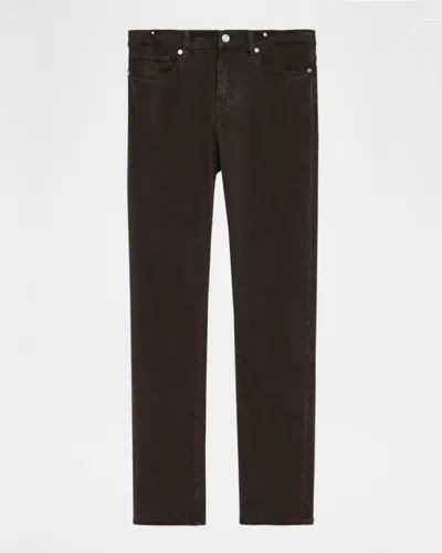 Frame Twill-weave Straight-leg Jeans In Brown