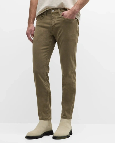 Frame L'homme Slim Brushed Twill Trousers In Bay Leaves