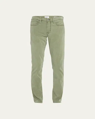 Frame L'homme Slim Brushed Twill Washed Military
