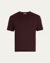 Frame Men's Light Cotton T-shirt In Burgundy