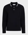 Frame Men's Light Pique Polo Shirt In Blue