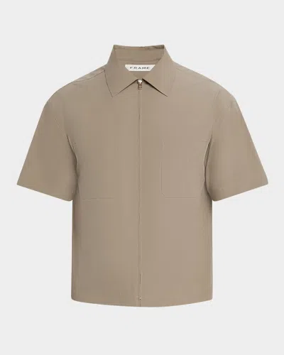 Frame Men's Light Poplin Zip Shirt