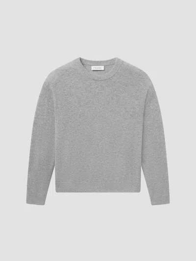 Frame Men's Lightweight Cashmere Crewneck Sweater In Light Grey Melange