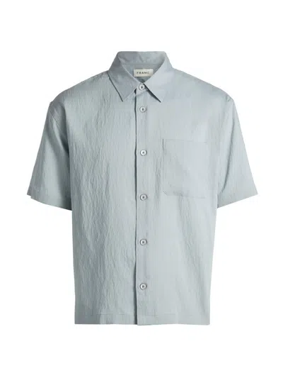 Frame Men's Lightweight Short-sleeve Shirt In Blue