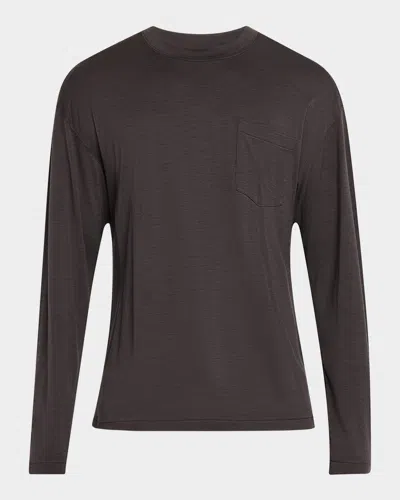 Frame Men's Lightweight Wool T-shirt In Taupe