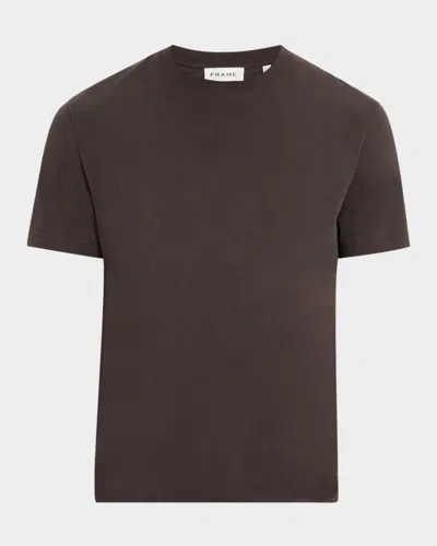 Frame Logo Tee In Brown