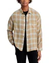 Frame Men's Plaid Wool-blend Casual Button-down Shirt In Beige Plaid
