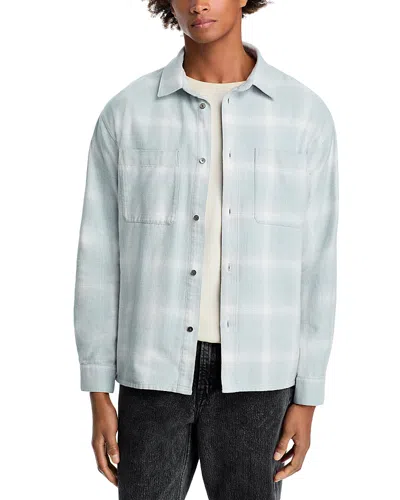 Frame Men's Long Sleeve Printed Overshirt In Light Blue