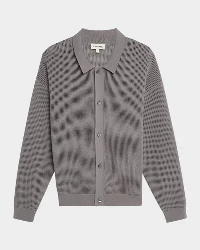 Frame Men's Mesh-knit Buttoned Cardigan