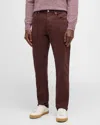 Frame Modern Straight Leg Five-pocket Twill Pants In Dark Burgundy