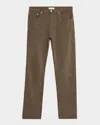 Frame Modern Straight Leg Five-pocket Twill Pants In Brown