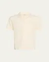 Frame Men's Open Weave Camp Shirt In Cream