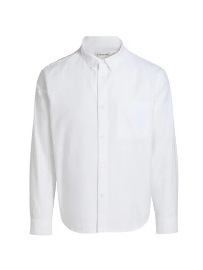 Frame Men's Oxford Cotton Button-down Shirt In White