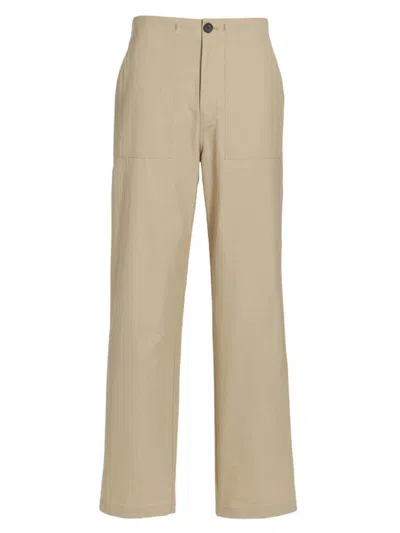 Frame Men's Patch Cotton Traveler Pants In Dark Beige