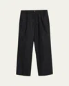 Frame Men's Pinstripe Wide Leg Trousers In Blue
