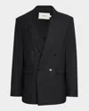 Frame Men's Pinstripe Wool Blazer In Black