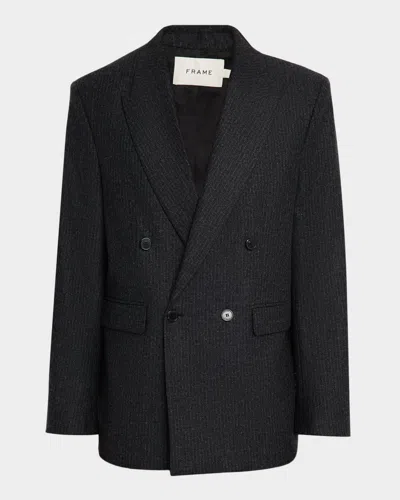 Frame Men's Pinstripe Wool Blazer In Gray