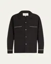 Frame Men's Piped Pajama Shirt In Black