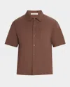 Frame Light Pique Short Sleeve Button Front Shirt