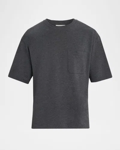 Frame Men's Pique Relaxed-fit Pocket T-shirt In Gray