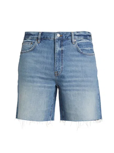 Frame Vintage Raw-hem Regular-fit Denim Shorts In Raywood Clean