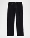 Frame Men's Relaxed Black Denim Jeans In Black