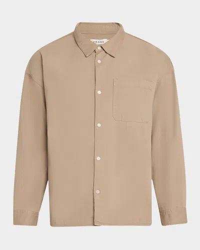 Frame Men's Relaxed Denim Shirt In Dusty Sage