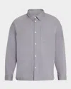 Frame Men's Relaxed Denim Shirt In Smoky Blue