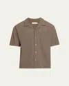 Frame Men's Relaxed Jacquard Camp Shirt In Green